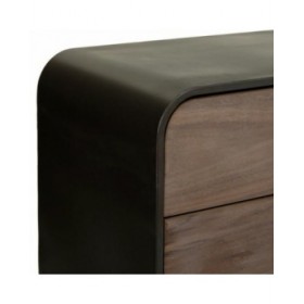 Cassettiera Alexandra House Living Marrone Legno Ferro Lamiera Legno di abete 40 x 78 x 120 cm