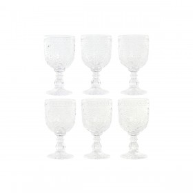 Set di Bicchieri Home ESPRIT Trasparente Cristallo 270 ml (6 Unità)