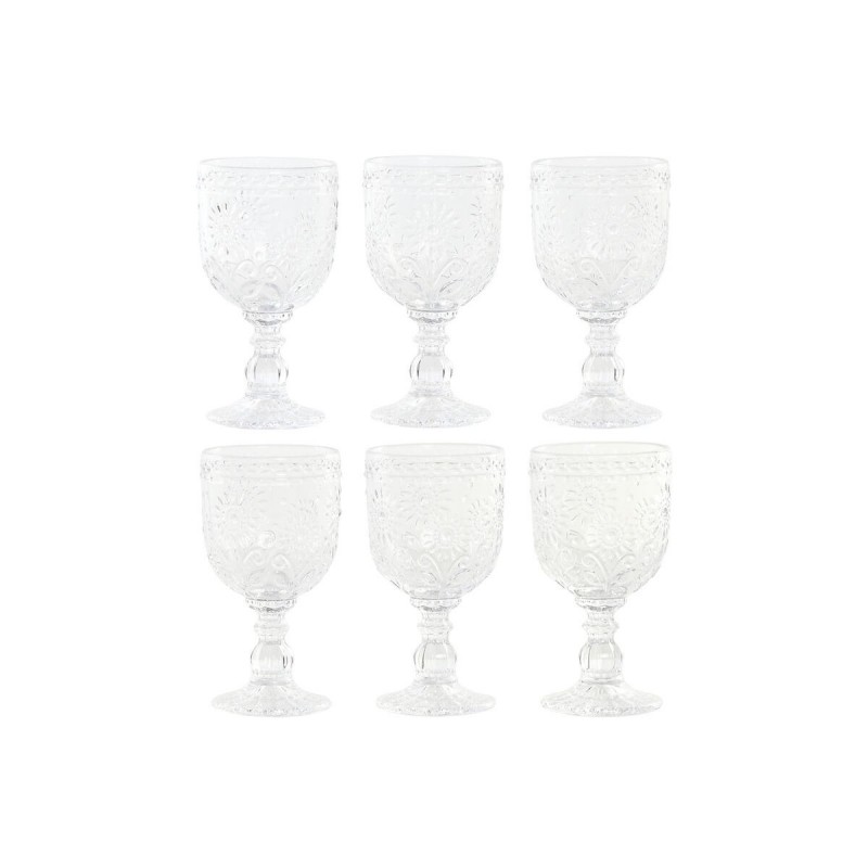 Set di Bicchieri Home ESPRIT Trasparente Cristallo 270 ml (6 Unità)