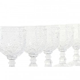 Set di Bicchieri Home ESPRIT Trasparente Cristallo 270 ml (6 Unità)