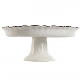 Piatto da pranzo Home ESPRIT Bianco Marrone Porcellana 26 x 26 x 11 cm