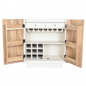 Portabottiglie Home ESPRIT Bianco Naturale 85 x 50 x 100 cm