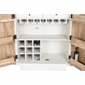 Portabottiglie Home ESPRIT Bianco Naturale 85 x 50 x 100 cm