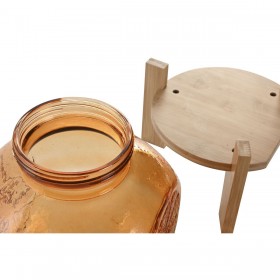 Dispenser di Acqua Home ESPRIT Arancio Bambù Cristallo 5 L 24 x 17,5 x 24 cm