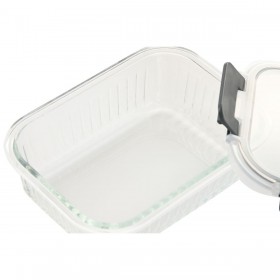 Porta pranzo Home ESPRIT Trasparente polipropilene Vetro Borosilicato 640 ml