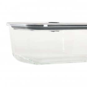 Porta pranzo Home ESPRIT Trasparente polipropilene Vetro Borosilicato 800 ml