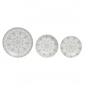 Servizio di Piatti Home ESPRIT Grigio chiaro Porcellana Scandi 18 Pezzi