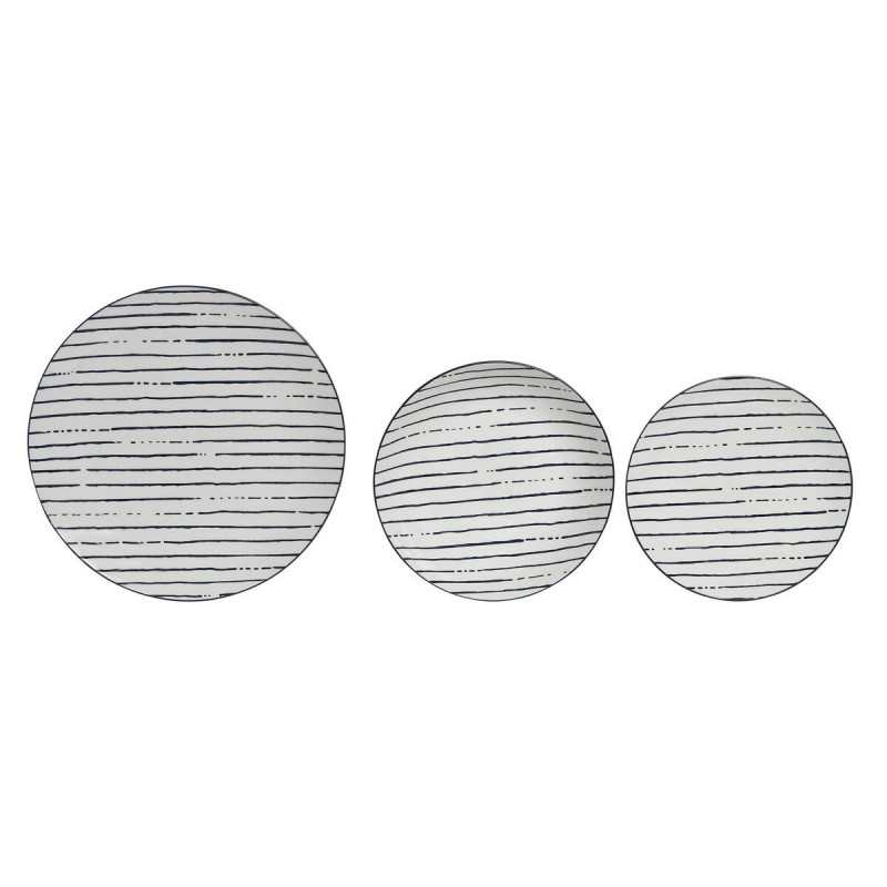Servizio di Piatti Home ESPRIT Azzurro Porcellana Righe Mediterraneo 18 Pezzi
