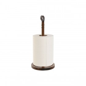 Portarotolo di Carta da Cucina Home ESPRIT Naturale Poliuretano Acacia 15 x 15 x 33 cm