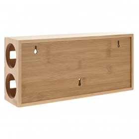Portarotolo di Carta da Cucina Home ESPRIT Naturale Bambù 33,5 x 7 x 14,5 cm