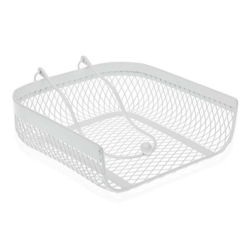 Portatovagliolo Versa Bianco Metallo Acciaio 20 x 6,8 x 18,5 cm