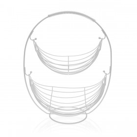 Portafrutta Versa Bianco Metallo (27 x 45,5 x 36 cm)