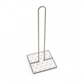 Portarotolo di Carta da Cucina Versa Stelle Metallo Acciaio Legno MDF (16,5 x 31 x 13 cm)