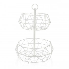 Portafrutta Versa Grigio Doppia Acciaio (31 x 45,5 x 31 cm)