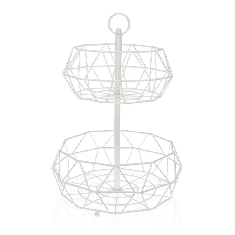 Portafrutta Versa Grigio Doppia Acciaio (31 x 45,5 x 31 cm)