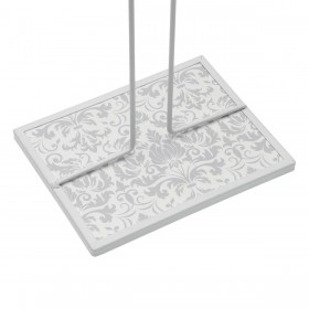 Portarotolo di Carta da Cucina Versa Damasco Metallo Acciaio Legno MDF 16,5 x 31 x 13 cm