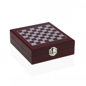 Set di Accessori per il Vino Versa Scacchi Cristallo ABS Legno MDF 16,8 x 5,1 x 14,78 cm