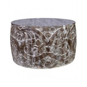 Tavolino da Caffè Alexandra House Living Grigio Legno di mango 76 x 45 x 76 cm