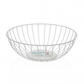 Portafrutta Versa Bicicletta Metallo Acciaio Legno MDF 28 x 10 x 28 cm