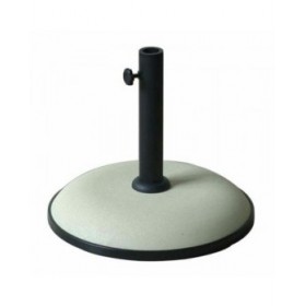 Marbueno Base Ombrellone Rotonda Cemento 41,5x35 cm 15KG Bianco Giardino, Piscina