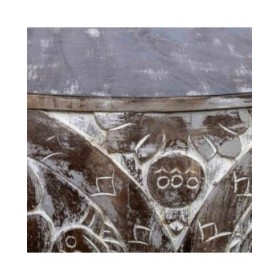 Tavolino da Caffè Alexandra House Living Grigio Legno di mango 76 x 45 x 76 cm