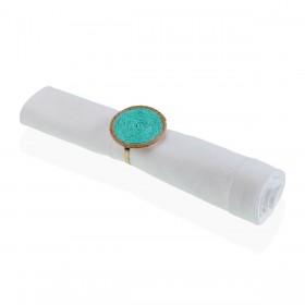 Anello portatovagliolo Versa Verde Metallo Carta 5 x 4,5 x 5 cm