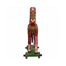 Statua Decorativa Alexandra House Living Legno di mango Cavallo 36 x 96 x 86 cm