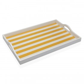Vassoio Versa Giallo Legno MDF 30 x 5 x 45 cm Righe