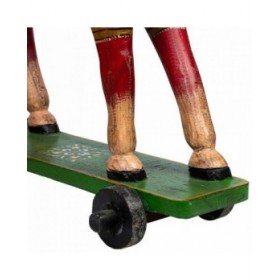 Statua Decorativa Alexandra House Living Legno di mango Cavallo 36 x 96 x 86 cm