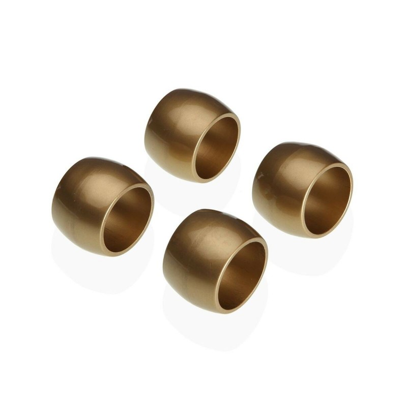 Anello portatovagliolo Versa Dorato polipropilene 4,7 x 3,2 x 4,7 cm 4 Pezzi