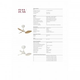Ventilatore da Soffitto con Luce Romimex Bianco Naturale
