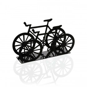 Portatovagliolo Versa Nero Metallo Ceramica Acciaio Ferro 4,5 x 9,5 x 16,5 cm Bicicletta