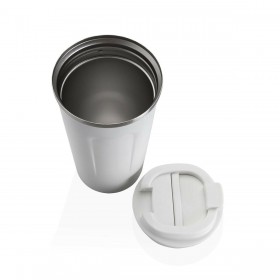Bicchiere con Tappo Versa Bianco Acciaio polipropilene 510 ml