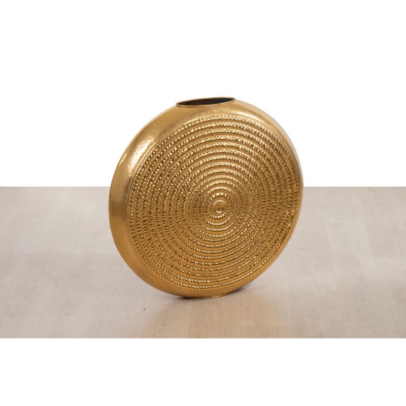 Vaso Romimex Dorato Metallo Cerchi 80 x 77 x 24 cm