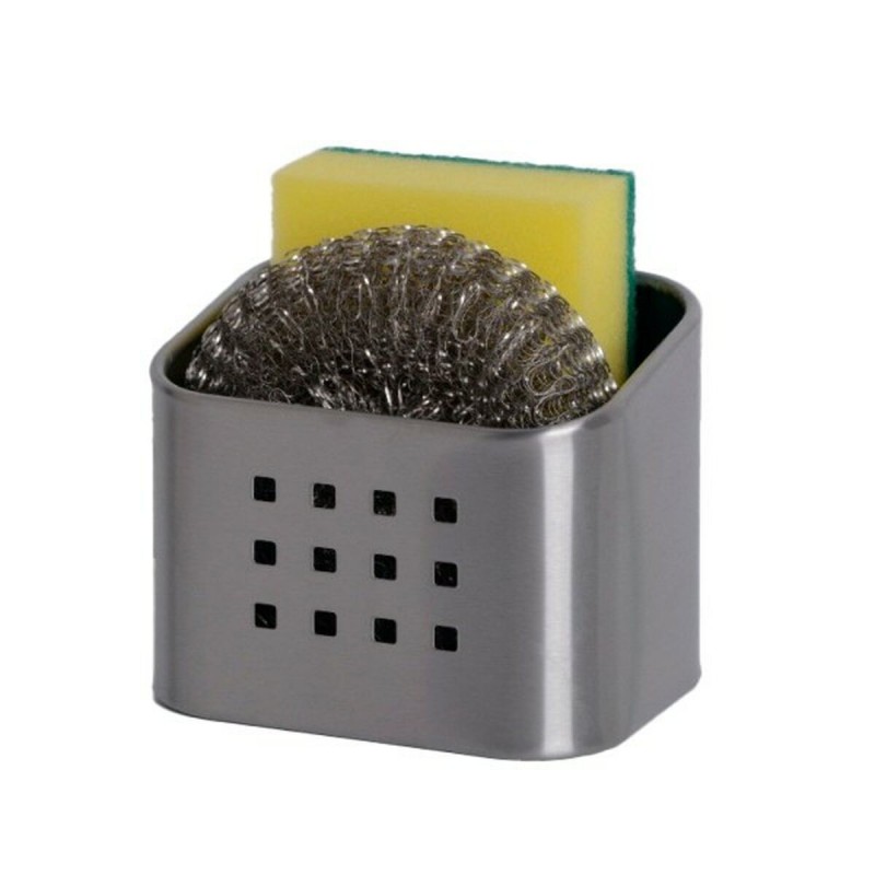 Portaspugne da lavandino Versa Acciaio 8 x 8 x 10,5 cm