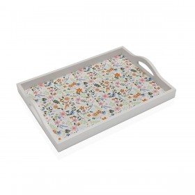Vassoio Versa Legno MDF 24 x 4,5 x 34 cm Fiori