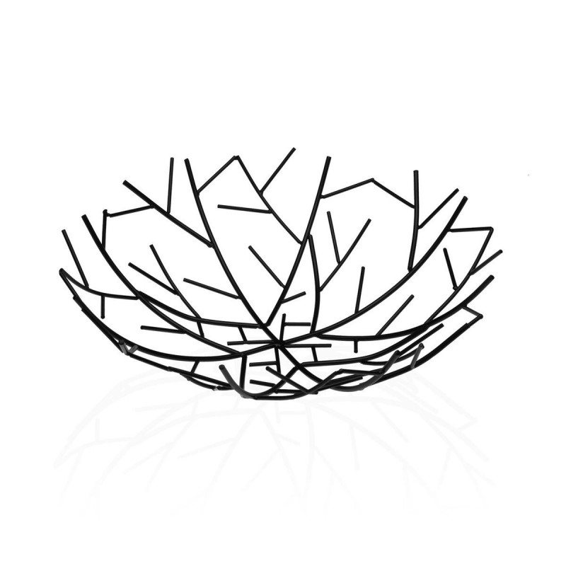 Portafrutta Versa Nero Metallo Acciaio 30 x 9 x 30 cm
