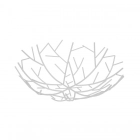 Portafrutta Versa Bianco Metallo Acciaio 30 x 9 x 30 cm