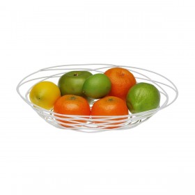 Portafrutta Versa Bianco Metallo Acciaio 23 X 7 X 31 CM