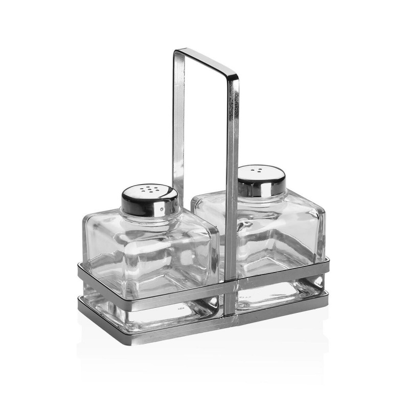 Set Sale e Pepe Versa Argentato Metallo Cristallo