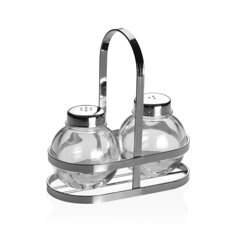 Set Sale e Pepe Versa Argentato Metallo Cristallo