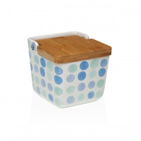 Portasale con Coperchio Versa Ceramica 8,8 x 8,5 x 8,8 cm