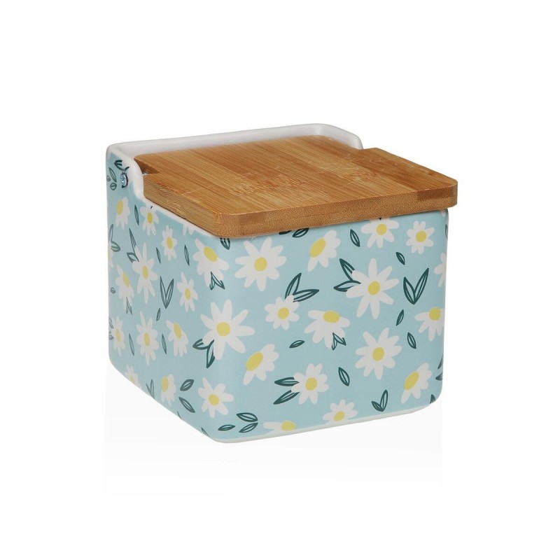 Portasale con Coperchio Versa DAISY  Ceramica 12,2 x 11,5 x 12,2 cm