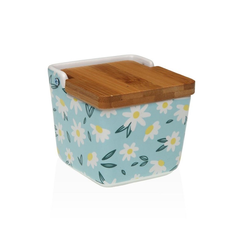 Portasale con Coperchio Versa DAISY  Ceramica 8,8 x 8,5 x 8,8 cm