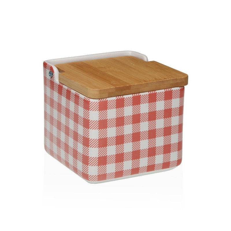 Portasale con Coperchio Versa VICHY  Ceramica 12,2 x 11,5 x 12,2 cm