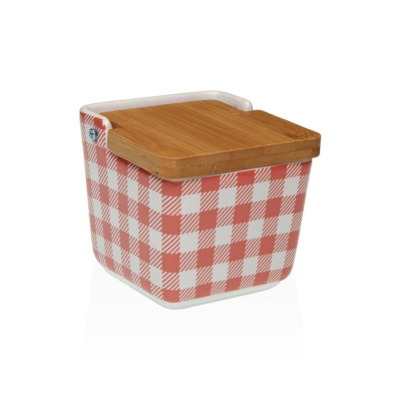 Portasale con Coperchio Versa VICHY  Ceramica 8,8 x 8,5 x 8,8 cm