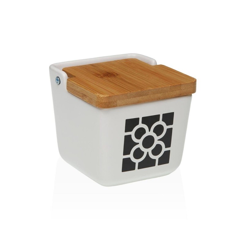 Portasale con Coperchio Versa Ceramica 8,8 x 8,5 x 8,8 cm