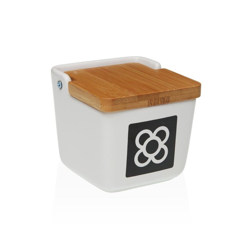 Portasale con Coperchio Versa Ceramica 8,8 x 8,5 x 8,8 cm
