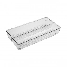 Vassoio Portaposate Versa Trasparente Plastica 30,7 X 5,8 X 15,3 CM