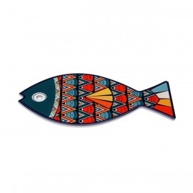 Sottopentola Versa Verde Sughero Ceramica Pesce 14 x 0,7 x 20 cm